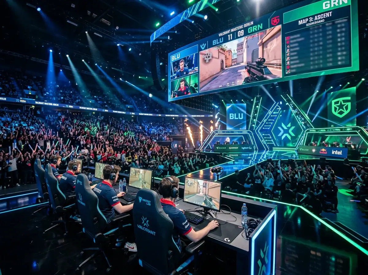Esportový turnaj s hráči u počítačů na profesionální scéně